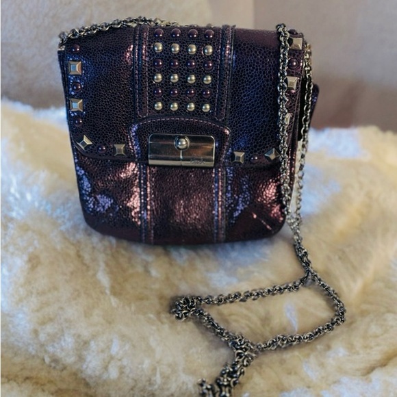 Coach Kristin Studded Convertible Crossbody Mini Bag w/ Gunmetal Chain - Picture 1 of 10